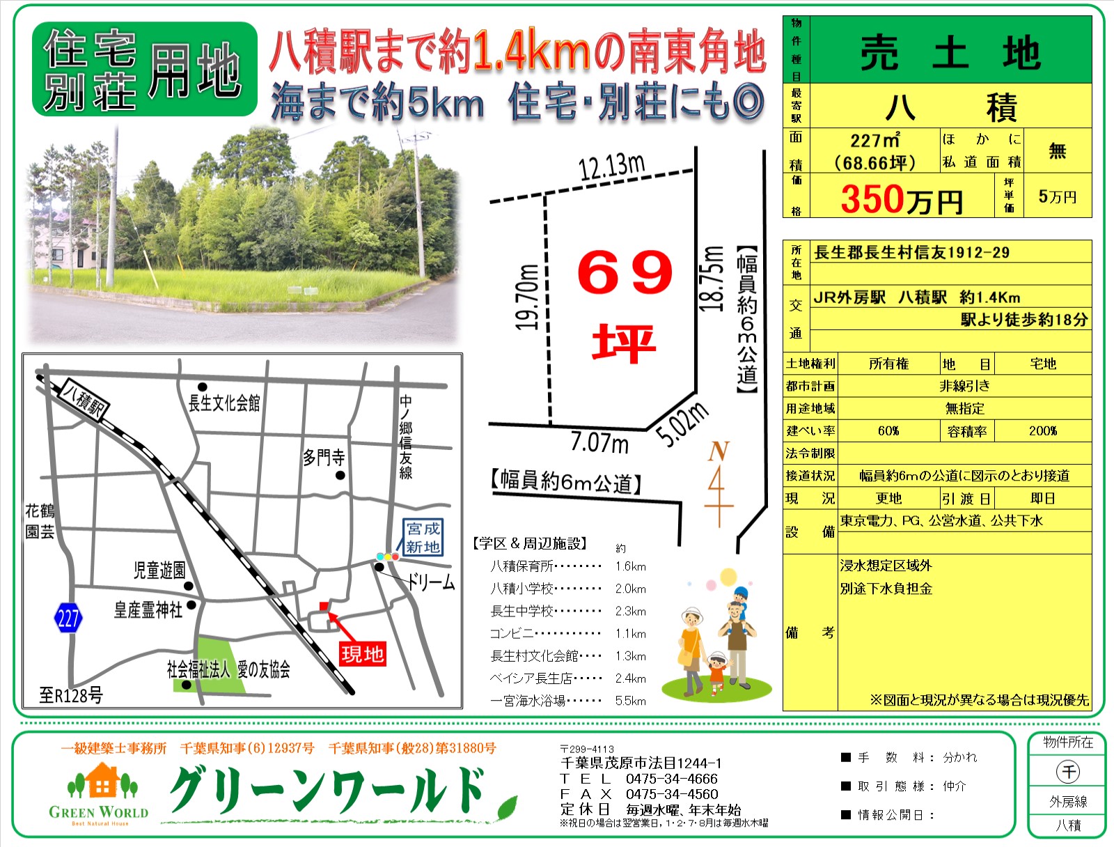 【売土地】長生村信友69坪