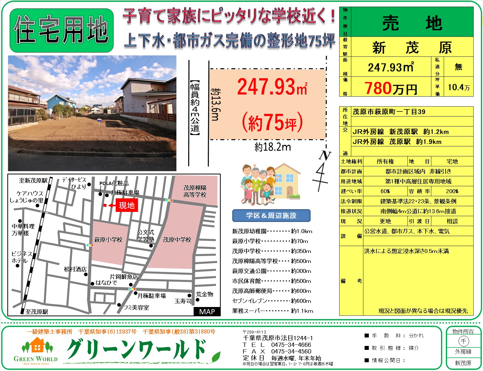 【売土地】茂原市萩原町1-39